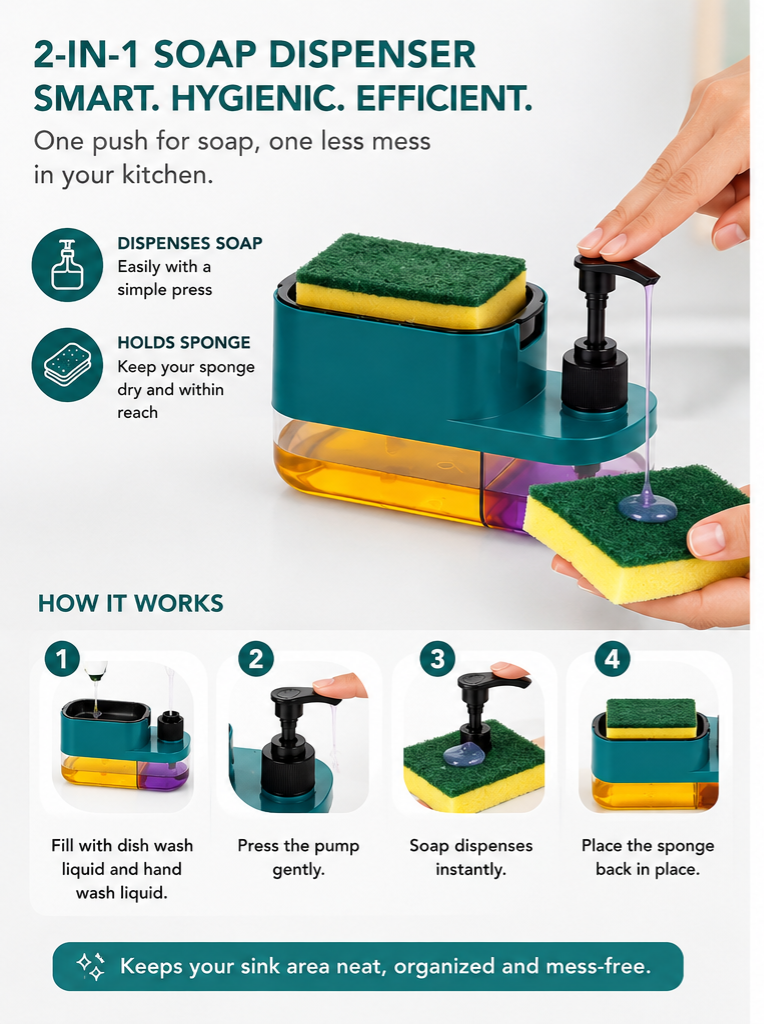 2 IN 1 Smart Press Soap Pump