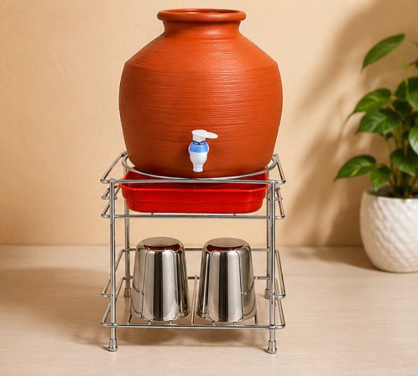 Matka Stand with Tray & Glass Holder