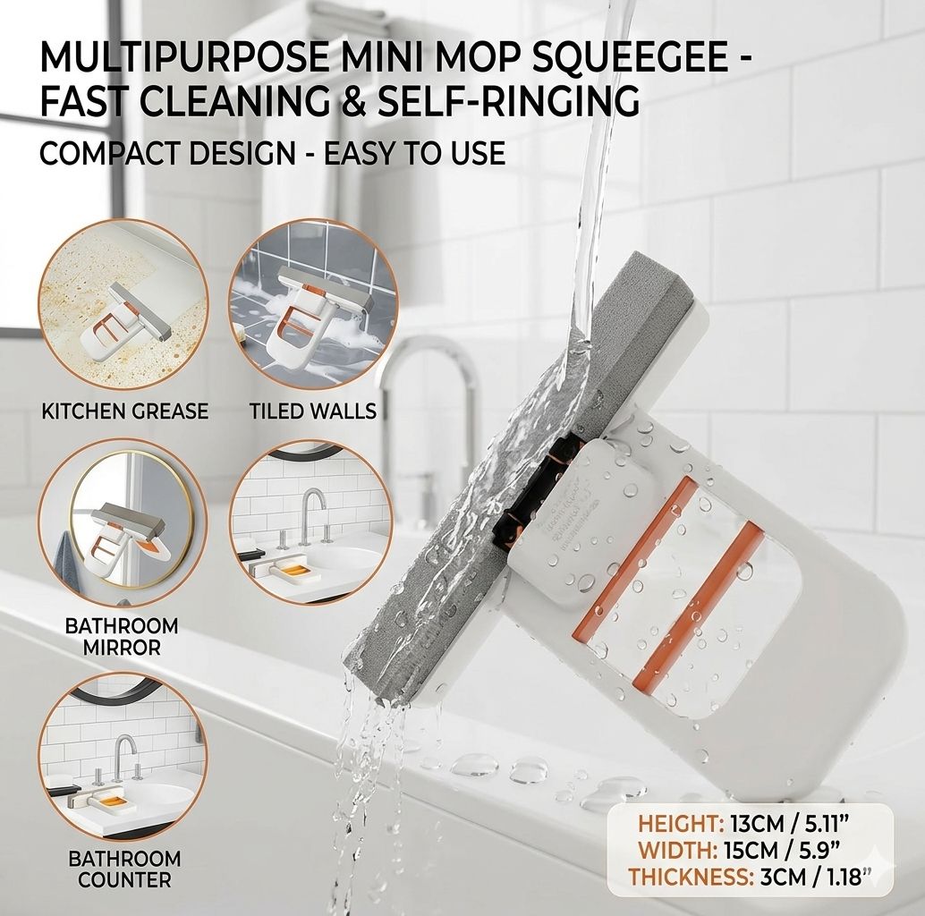 Multipurpose Mini Mop Squeegee