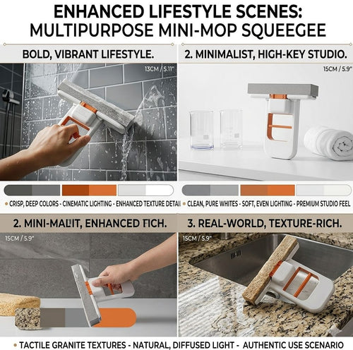 Multipurpose Mini Mop Squeegee